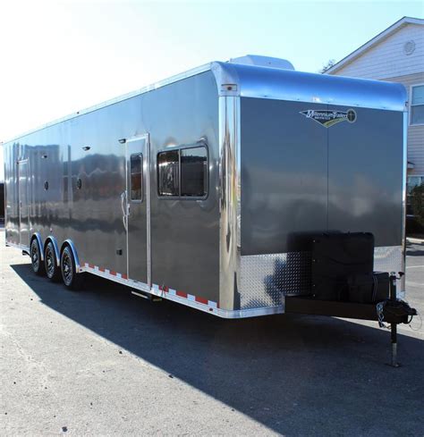 Hail Sale Enclosed Trailers With Living Quarters 2023 34 Triaxle New 14 Lq Layout