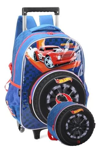 Kit Mochila Rodinha E Lancheira Hot Wheels By Luxcel 39996 Parcelamento Sem Juros
