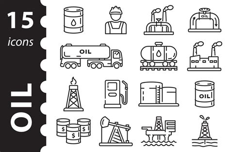 Set Of Icons For The Oil And Gas Industry Vector Illustration 8468368