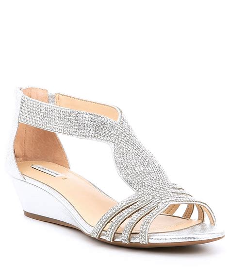 Alex Marie Mersalo Rhinestone Wedges Dillard S Bridal Shoes Bridal