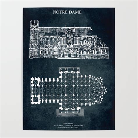 Notre Dame Poster by Xavier Vieira | Society6