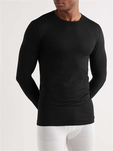 Black Pureness Stretch Micro Modal T Shirt Zimmerli Mr Porter