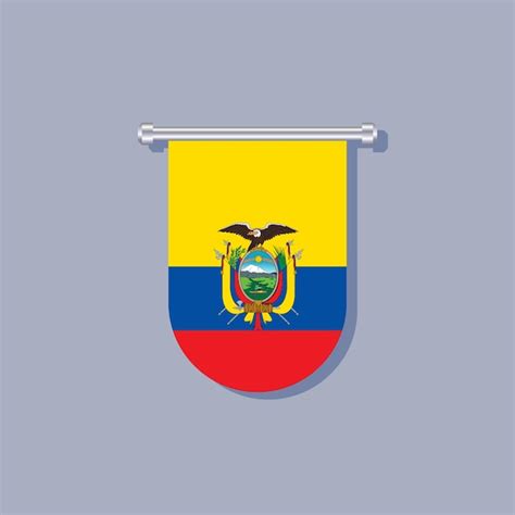 Ilustraci N De La Plantilla De La Bandera De Ecuador Vector Premium