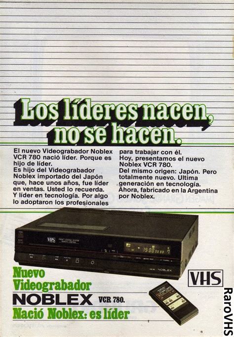 Videograbador Noblex Vcr Rarovhs Noblex Publicidad