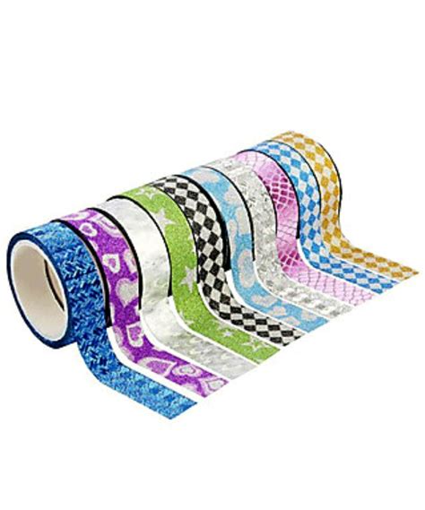 Buy Colourful Decorative Adhesive Glitter Tape Roll - 10 Rolls Online @ ₹275 from ShopClues