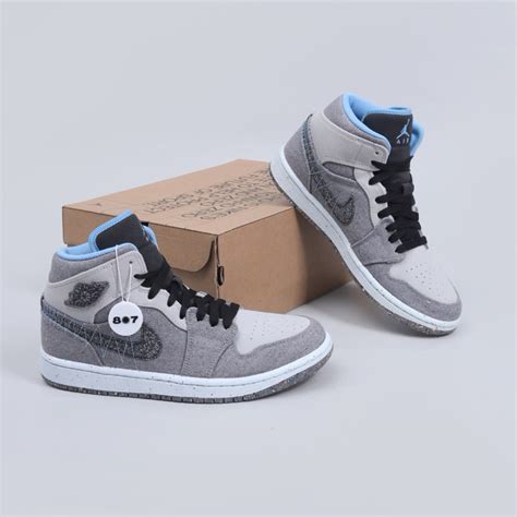 Jual Air Jordan 1 Mid Crater Grey Univ Blue Shopee Indonesia