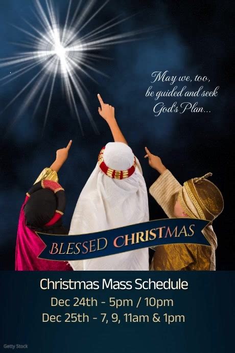 Christmas Mass Schedule Template Postermywall