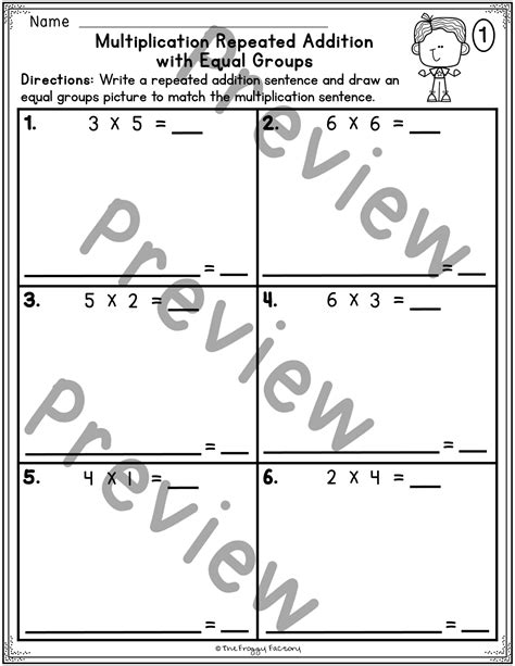 Multiplication As Repeated Addition Equal Groups Worksheets Made By Teachers