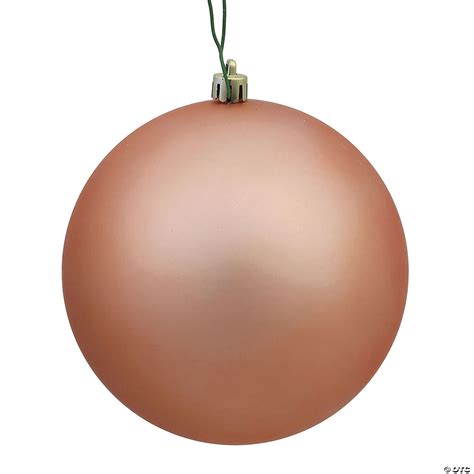 Vickerman Shatterproof 6 Rose Gold Matte Ball Christmas Ornament 4