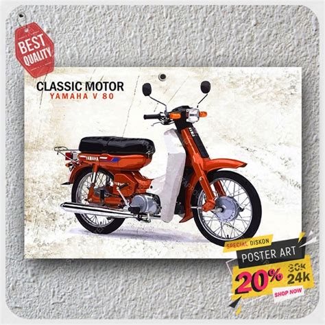 Jual Hiasan Dinding Motor Klasik Poster Motor Klasik Poster Dinding