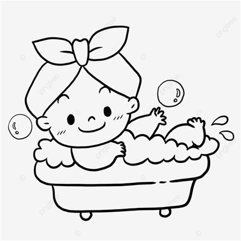 Take A Bath Clipart Black And White