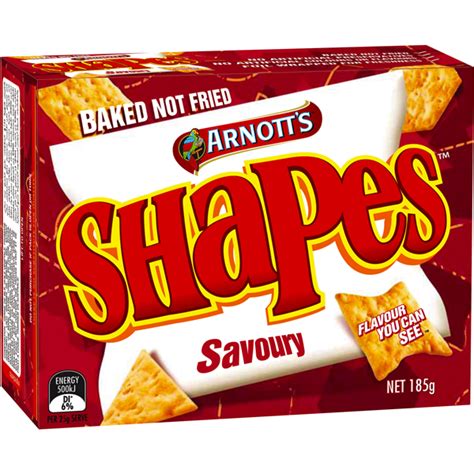 Arnotts Biscuits Savoury Shapes 185gm Torstar