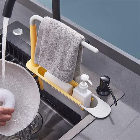 Vanity Telescopic Rack Drain Basket Filter Sink Drain Rack Pull Storage