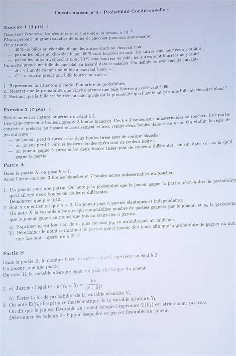 Bonjour Est Ce Que Vous Pouvez M Aider Avec Mon Dm De Math S Il Vous