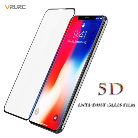 Vrurc Screen Protector For Iphone Xs X 6 7 8 Tempered Glass 5d Curved