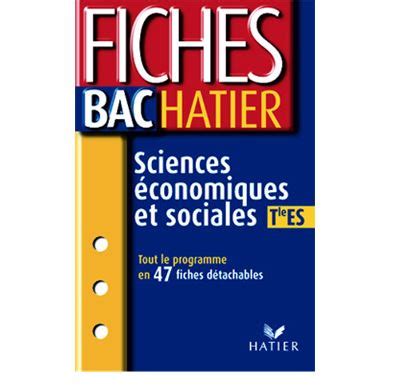 Fiches Bac Sciences Conomiques Et Sociales Es Broch Pascale