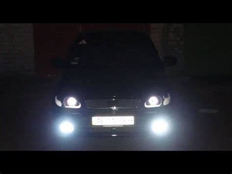 Светодиодные (LED) лампы ДХО на Ланос (Сенс) - YouTube