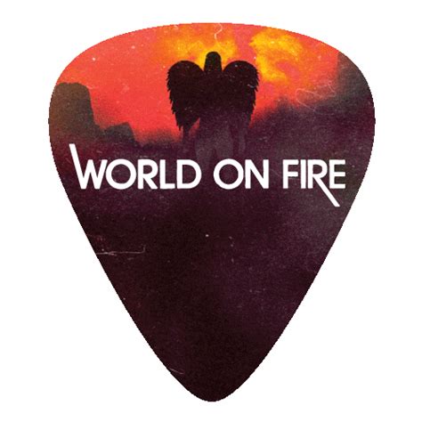 World On Fire Guitar Pick Sticker by Daughtry