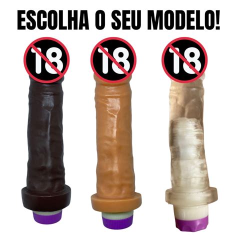 Consolo Peniano Dildo Penis De Borracha Vibrador 3 Modelos Pinto De