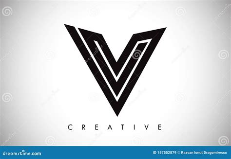 V Logo Brief Kreative V Buchstaben Logo Symbol Design Mit Monogramm