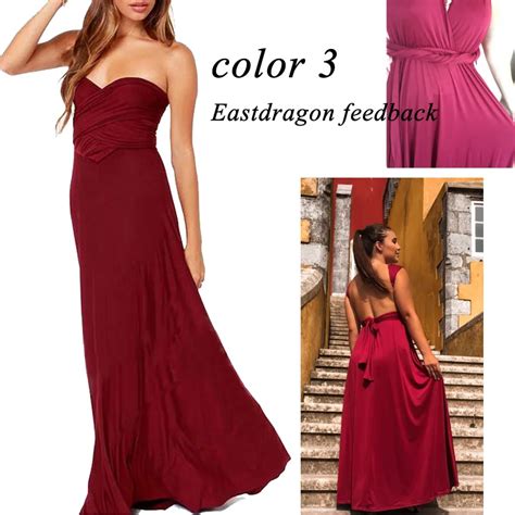 Sexy Women Multiway Wrap Convertible Boho Maxi Club Red Dress Bandage