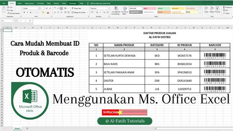 Tutorial Membuat Id Produk And Barcode Produk Otomatis Tahun 2023pintar