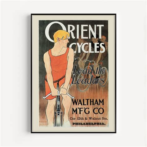 ORIENT BICYCLES POSTER Antique Art Nouveau Poster Print Belle Epoque