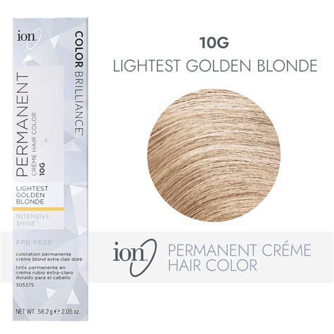 Ion 10g Lightest Golden Blonde Permanent Creme Hair Color By Color