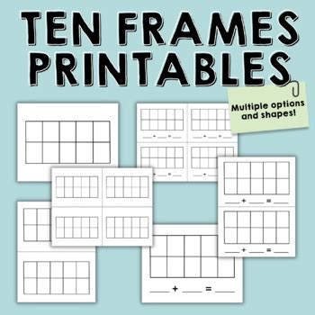 Ten Frames Worksheets - Ten Frame Mats by VirtualElementaryTeacher