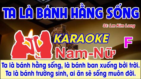 Ta Là Bánh Hằng Sống Karaoke St Lm Kim Long Ta là Bánh Hằng Sống