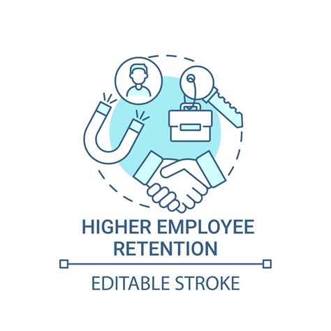 Higher employee retention concept icon 2487285 Vector Art at Vecteezy