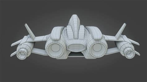 Sci-Fi Fighter Jet 3D Model by sathak