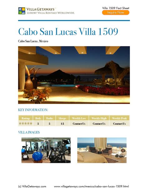 Cabo San Lucas-villa 1509 by Villa Getaways - Issuu