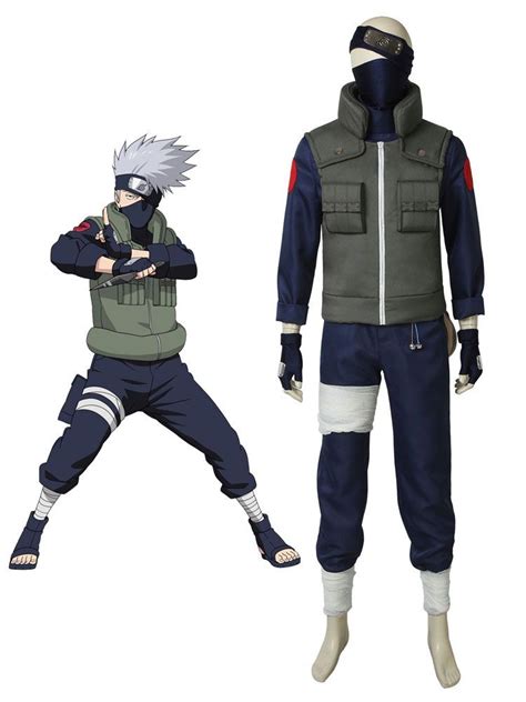 Naruto Hatake Kakashi Halloween Cosplay Costume Full Set