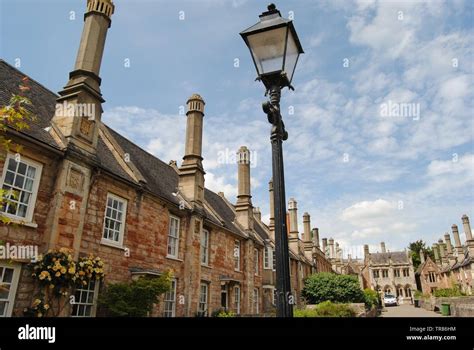 The Historic Buildings Of Wells Somerset Uk Stock Photo Alamy