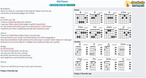 Chord: Old Flame - tab, song lyric, sheet, guitar, ukulele | chords.vip