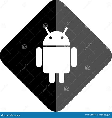 Android black logo editorial photo. Illustration of drawing - 101390361