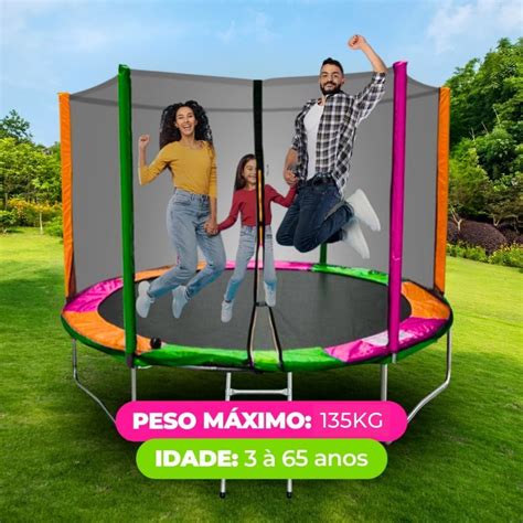 Cama Elastica Criança - Cama Elástica Trampolim Kids 2.44M Pula Pula Criança Brinca Luca ...