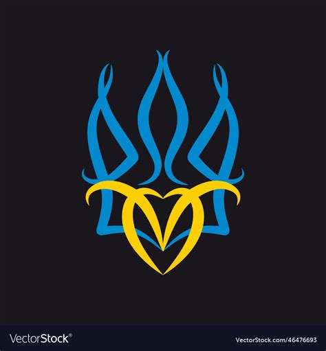 Beautiful coat of arms ukraine Royalty Free Vector Image