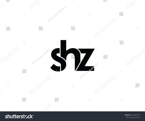 Shz Original Monogram Logo Design Stock Illustration 1666781101