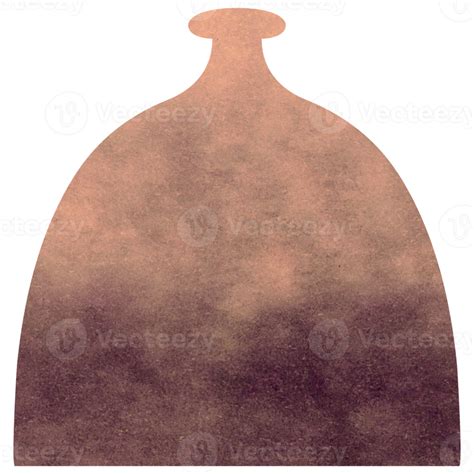 Watercolor Brown Boho Ceramic Vase 11288740 PNG