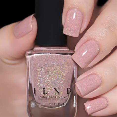 Ceo Dusty Pink Nude Holographic Nail Polish By Ilnp