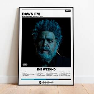 The Weeknd Poster Dawn FM Poster Dawn FM Album Cover Etsy