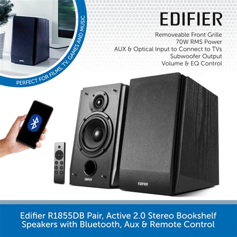 Edifier R1855db Active Bookshelf Speakers With Bluetooth Audio Volt