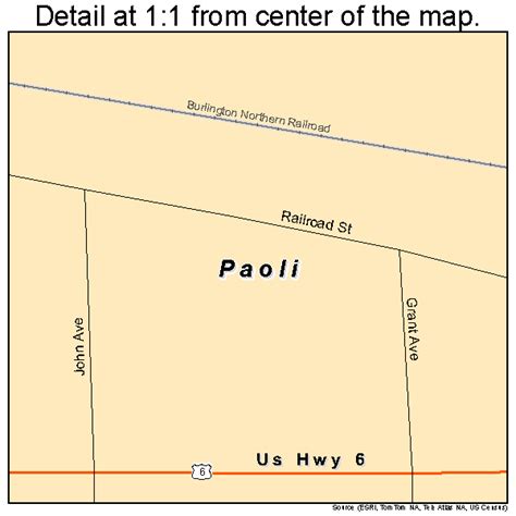 Paoli Colorado Street Map 0857245