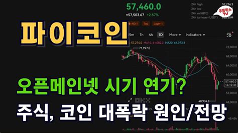 파이코인 주식 코인 대폭락 오픈메인넷 시기 연기 Pi Network Youtube