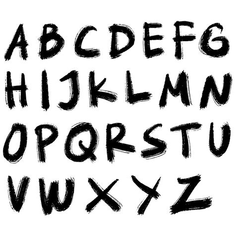 Element Design Vector Hand Drawn Doodle Font Set Of Sketch Alphabet