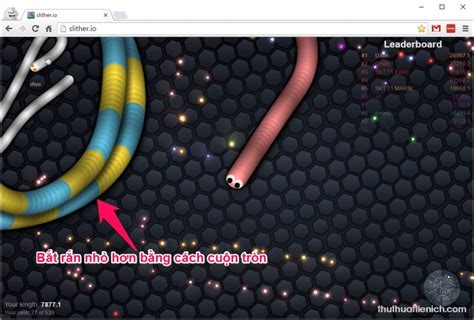 Chơi game Rắn săn mồi Slither.io Online, vui vẻ, gây nghiện