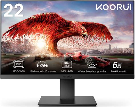 Koorui 22 Inch 75hz 99 Srgb Led Computer Monitor Full Hd 1920 X 1080