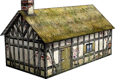 Longhouse Paper Model - Dave Graffam Models | Fantasy & Medieval ...